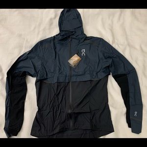 On running weather jacket men Medium size running ultralight navy shadow NWT new
